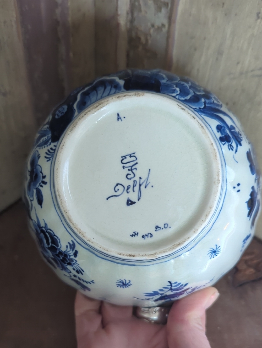Vintage Delft De Porceleyne Fles Delftware blue and white Bowl Hand Painted